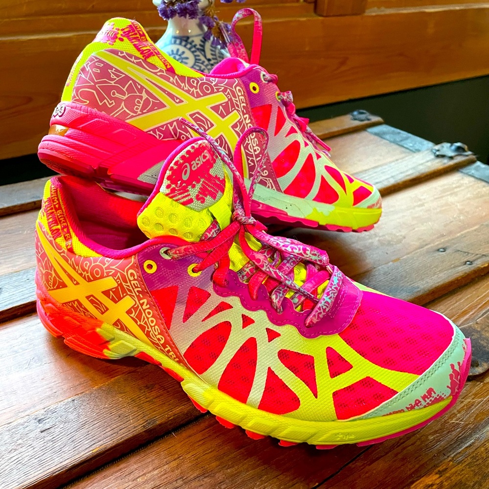 Asics Womens Gel Noosa Tri 9 T458Q Multicolor Running Shoes Sneakers Size 8.5